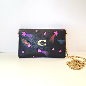 Coach Tammie Clutch Crossbody With Disco Star Print Convertible Bag